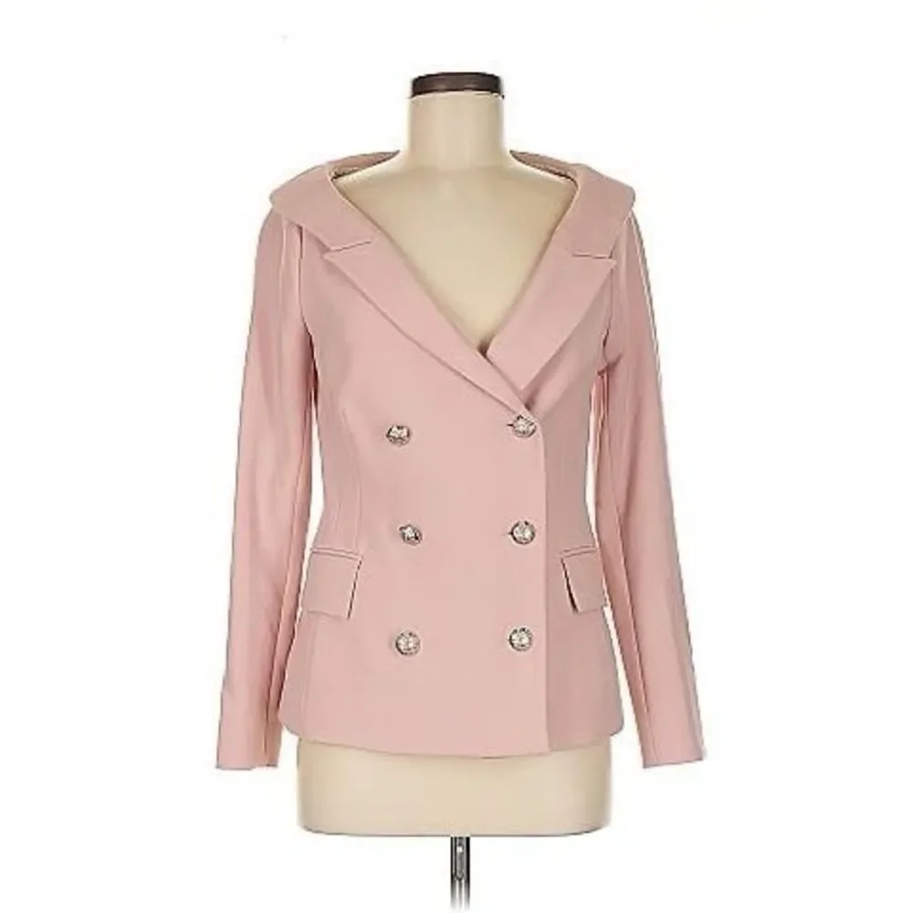 Veronica Beard Frayne Blazer Pink Double Breasted Size 12 - Picture 3 of 11